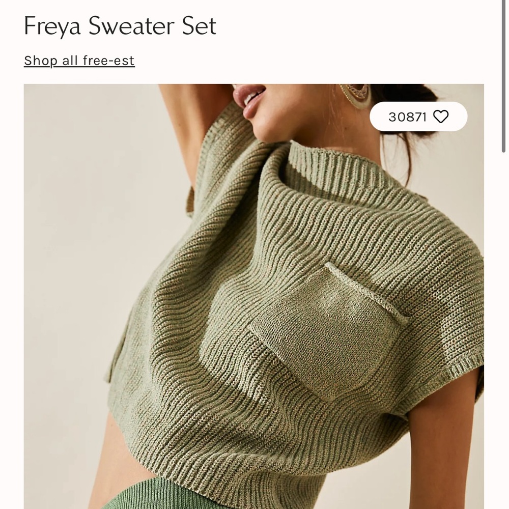 Free People Freya Sweater Set NWT S